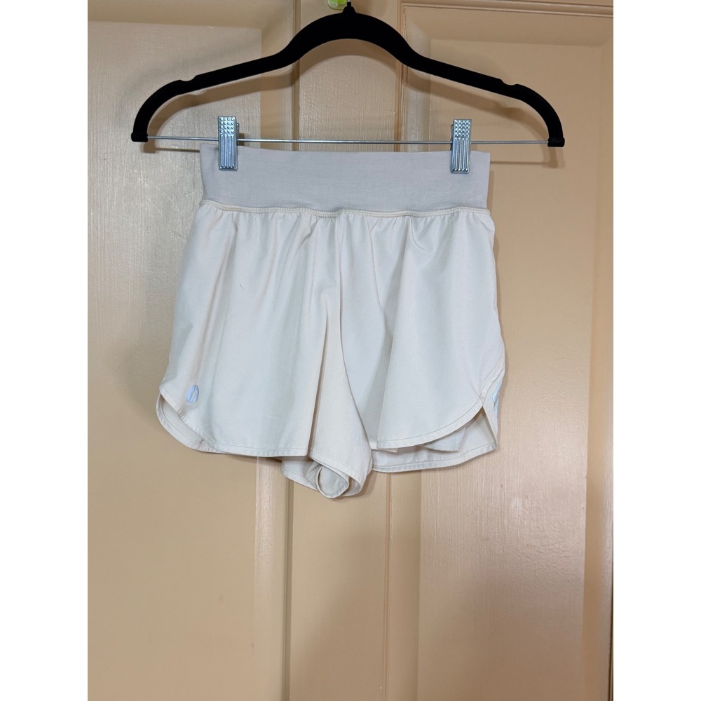 Tracker Short V 4" Cream Tan Athletic Running Shorts Womens Size XS